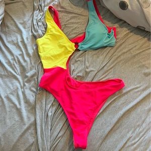 Color block Monokini